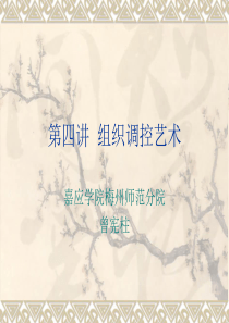 第四讲组织调控艺术