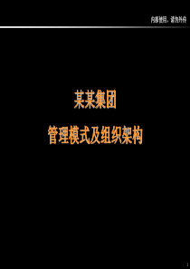 管理模式及组织架构
