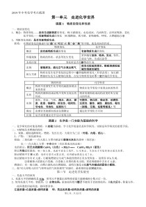 化学中考复习专题：上下册知识点-19版