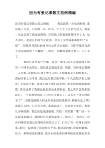 因为有爱记事散文范例精编