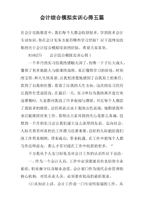 会计综合模拟实训心得五篇