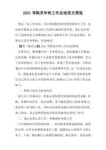 2021导购员年终工作总结范文简短