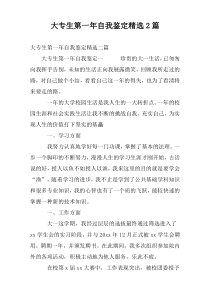 大专生第一年自我鉴定精选2篇