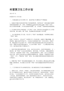 村爱国卫生工作计划.