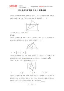 初中数学专题十 折叠问题(1)