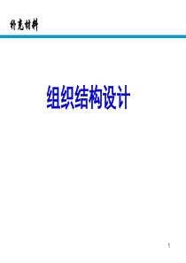 组织结构设计(补充材料)