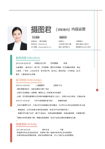 内容运营word简历