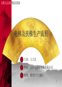 电梯及自动扶梯生产流程