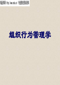 组织行为学—绪论