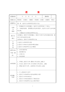 组织行为学教案