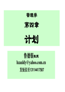 管理学第04章计划