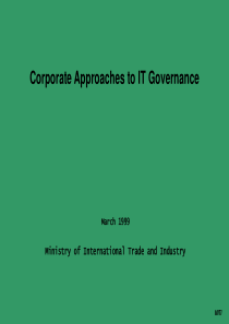 Corporate Approaches to IT Governance(PPT 31)