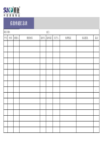 信息传递汇总表