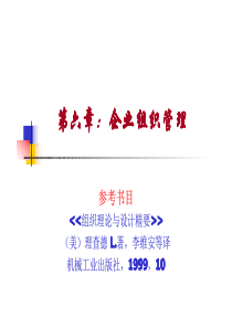 高级管理学第六章组织