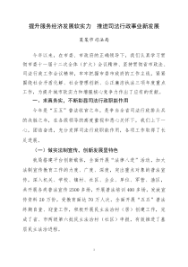 提升服务经济发展软实力推进司法行政事业新发展