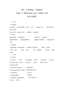 仁爱版英语七年级上册Unit3Topic2知识点梳理