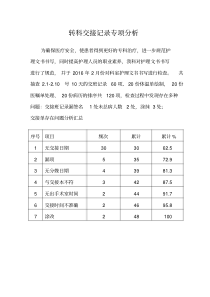 转科交接PDCA