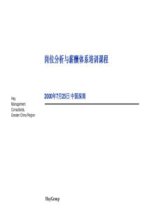 Hay(合益)_-_华为岗位分析与薪酬体系培训课程