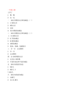 西师版小学数学目录