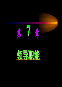 07领导职能新