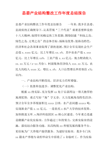 县委产业结构整改工作年度总结报告