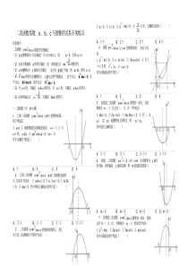 二次函数系数a、b、c与图像的关系专项练习