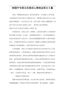 校园中专班主任培训心得体会范文8篇