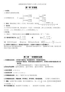 浙教新版初中数学七年级上知识点总结
