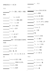 新概念英语青少版1A单词表直接默写A4