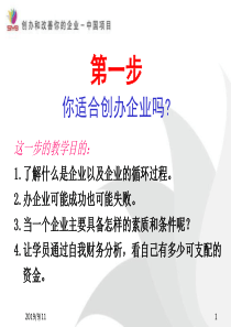 SYB创业培训第一步你适合创办企业吗