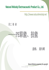 PE职能、技能培训ppt
