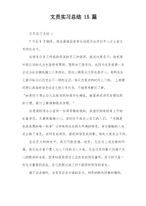 文员实习总结15篇