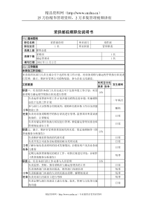 UNIDA信息产业公司采供部经理职位说明书