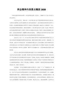 两会精神内容要点概括2020