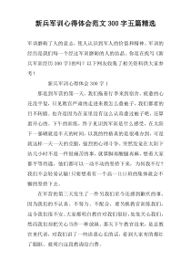 新兵军训心得体会范文300字五篇精选