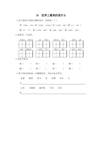 16  世界上最美的是什么