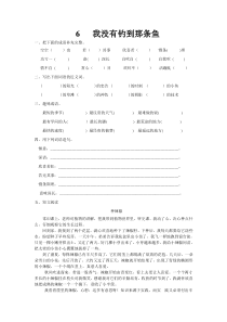 6我没有钓到那条鱼练习题及答案