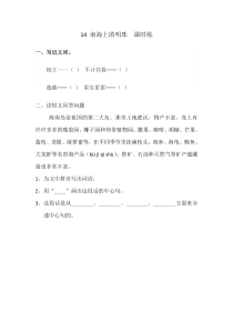 14南海上的明珠练习题及答案