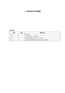 软件综合项目开发作业流程书