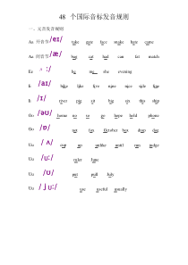 48个国际音标发音指导规则