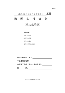 重大危险源监理工作细则