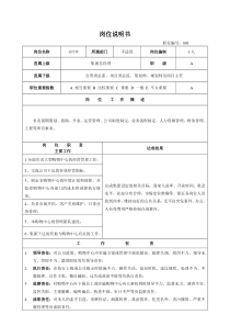 专业市场岗位说明
