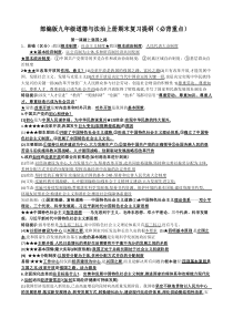 部编版九年级上册道德与法治复习提纲(精编版)