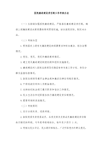 医院廉政建设责任制工作考核办法