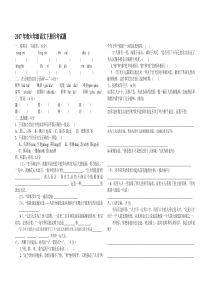春小学六年级语文下册期中考试试题