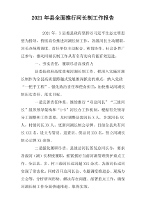 2021年县全面推行河长制工作报告