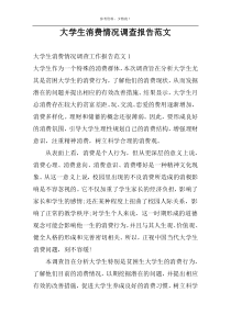 大学生消费情况调查报告范文_2