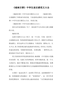 “城南旧事”中学生读后感范文大全