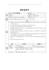 分部人力资源部职位说明书（20）