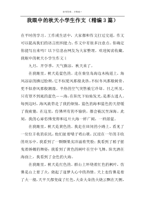 我眼中的秋天小学生作文（精编3篇）